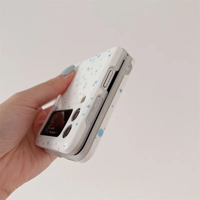 Cute Bear Stand Phone Case for Samsung Galaxy Z Flip 6 5 4 3 Protective Back Cover for ZFlip4 ZFlip5 ZFlip6 Case Shell