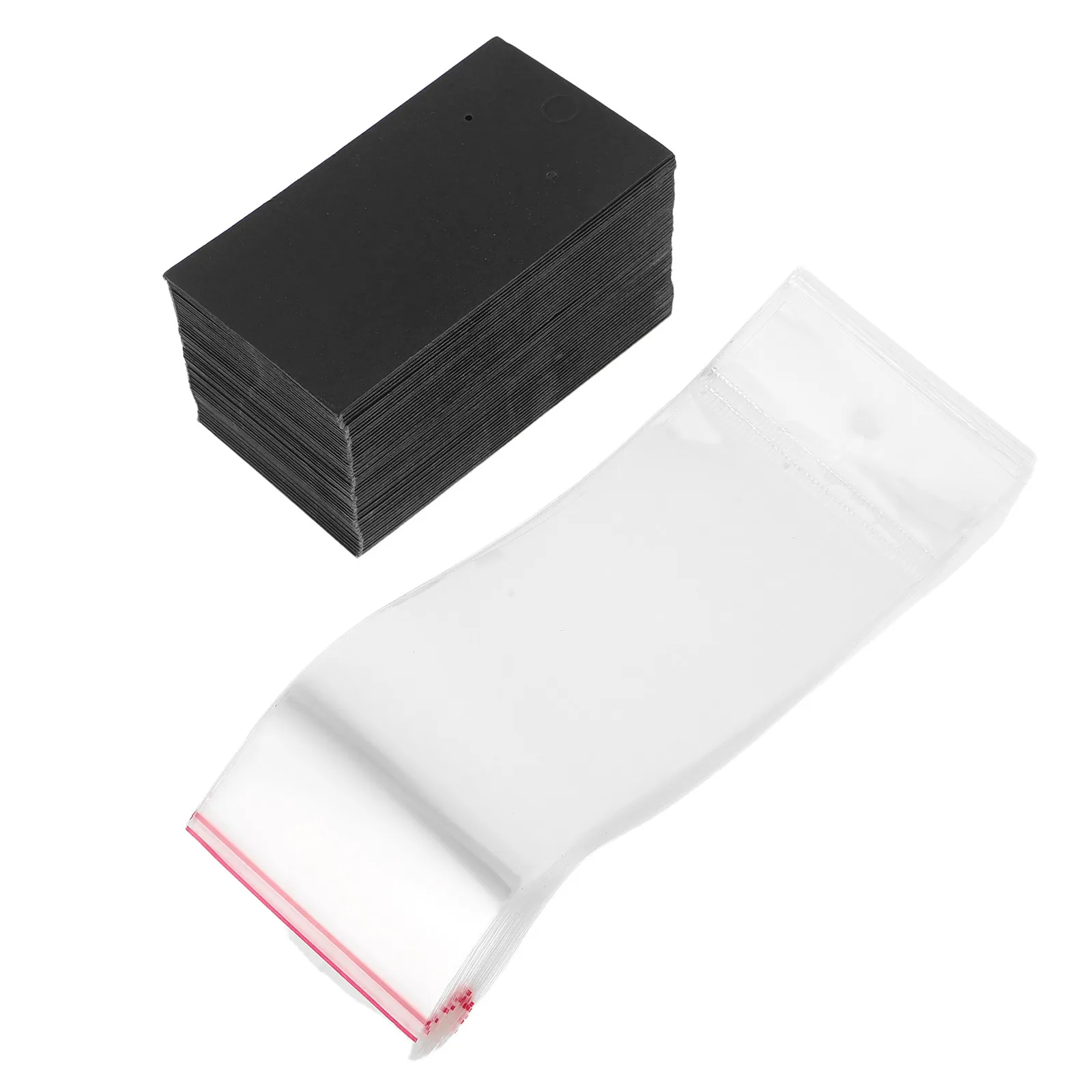 

100 комплектов упаковок для серег, картонные держатели для демонстрации ювелирных изделий, черные, 9x5 см, защитные карточки-держатели для серег для малого бизнеса