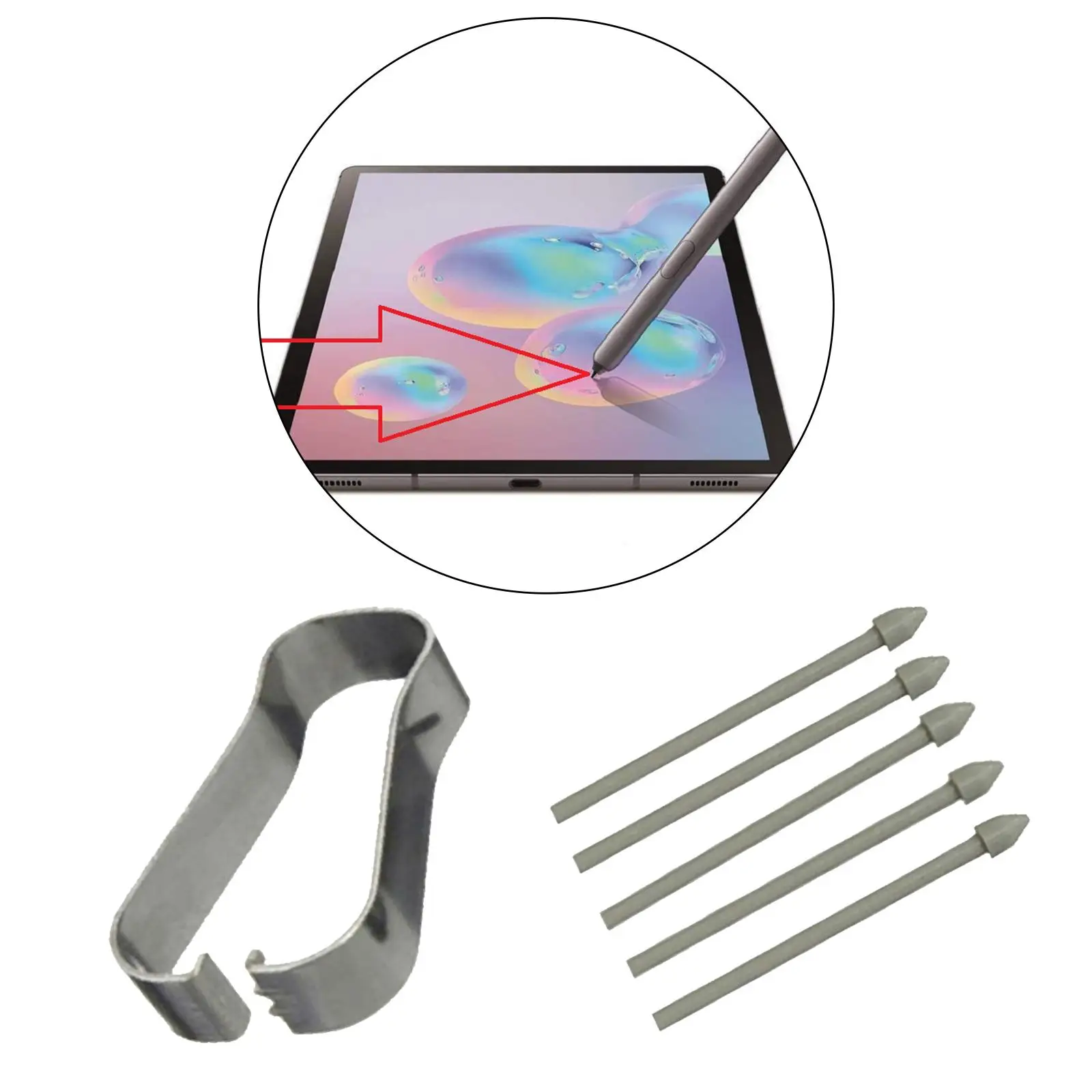 Tablet Stylus Tips High Sensitivity Carbon Fiber Nib Set for Samsung Tab S7 S6 Lite Note10 Note20 Phone Pen