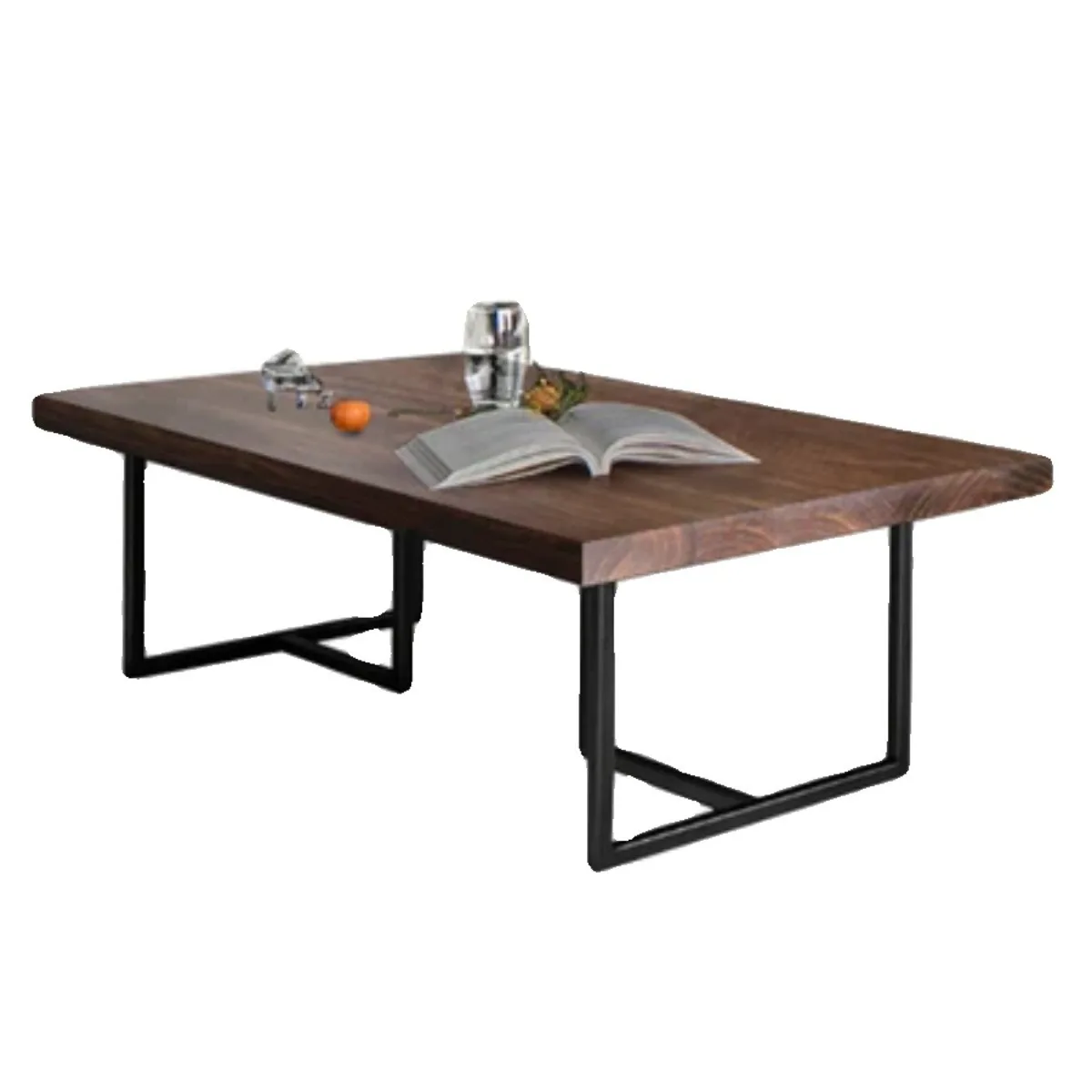 

ds-Nordic Solid Wood Iron Art Tea Table Rectangular Bay Window Small Dining Table Modern Living Room Coffee Table%