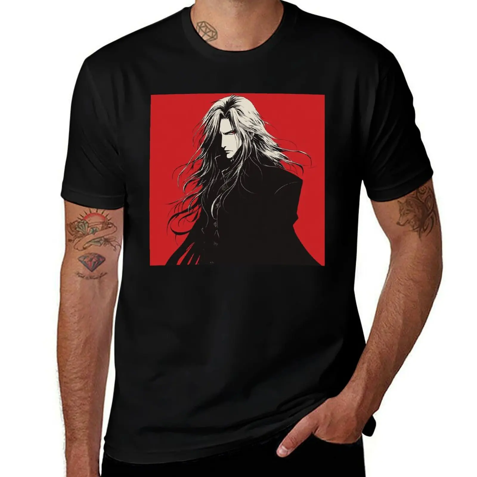 

Alucard from Castlevania T-Shirt printed t shirts for man man t shirt luxury anime t shirts for man T-Shirt