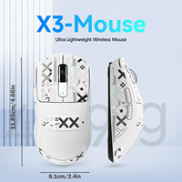 ATTACK SHARK X3 49g SUPERLIGHT Mouse, PixArt PAW3395 Gaming Sensor, BT/2.4G Wireless/Wired Gaming Mouse, DPI up to 26000