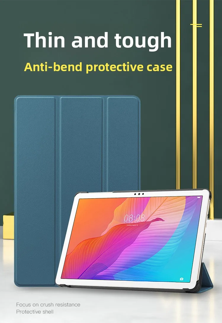 Für Huawei Tablet Schutzhülle MediaPad T5 10 Zoll - Hartschalen-Dreifach-Faltbare Lederhülle – Detail 1
