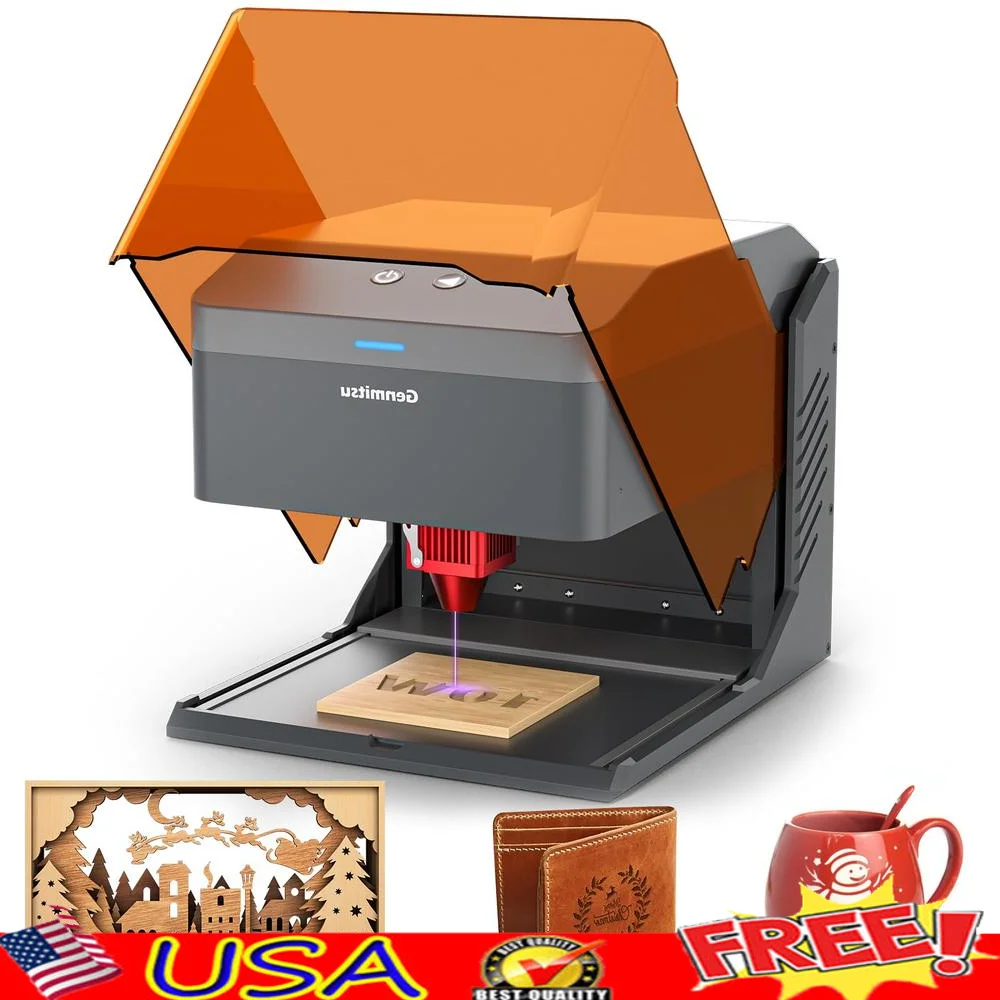 Light Weight Portable Laser Engraver 10W DIY Home Cutter Acrylic Enclosure Deeply Engrave/Cut Wood/Fabrics/Leather/Pastic