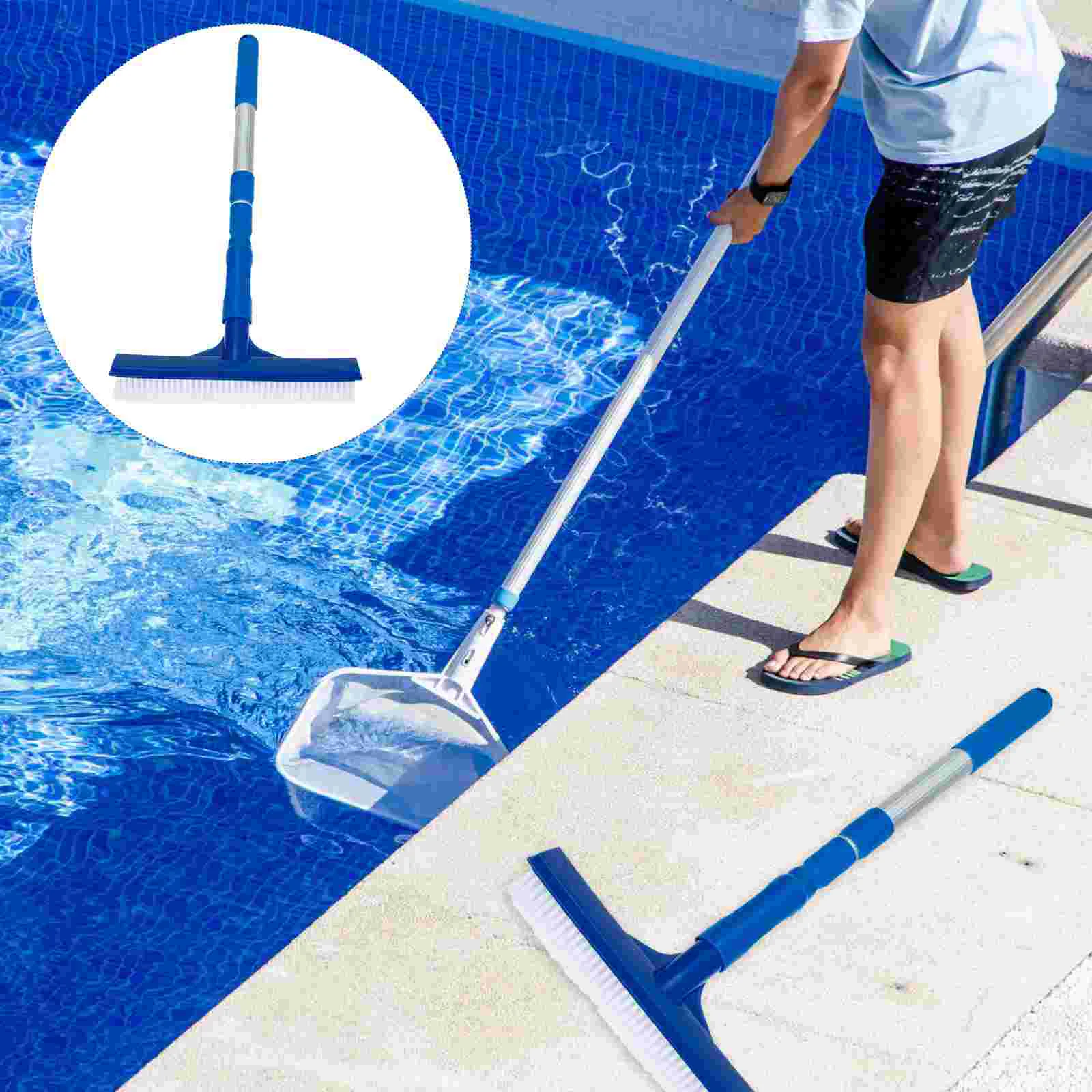 Pool Cleaning Brush Supplies Bathroom Hotel Tile Wall Durable Swimming Floor Broom