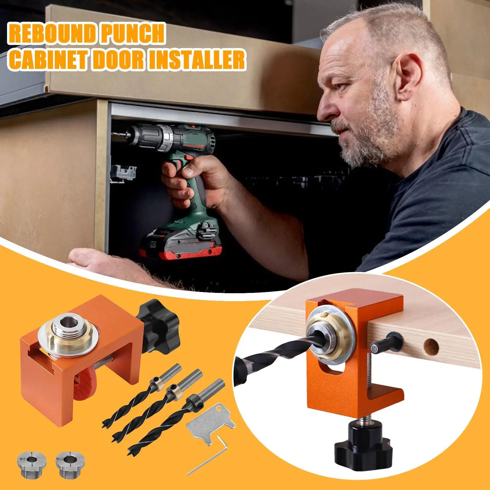 

Cabinet Door Jig Hardware Cabinet Door Positioner Jig Positioning Device Convenient Accurate Setup Clamp For Home Workplace