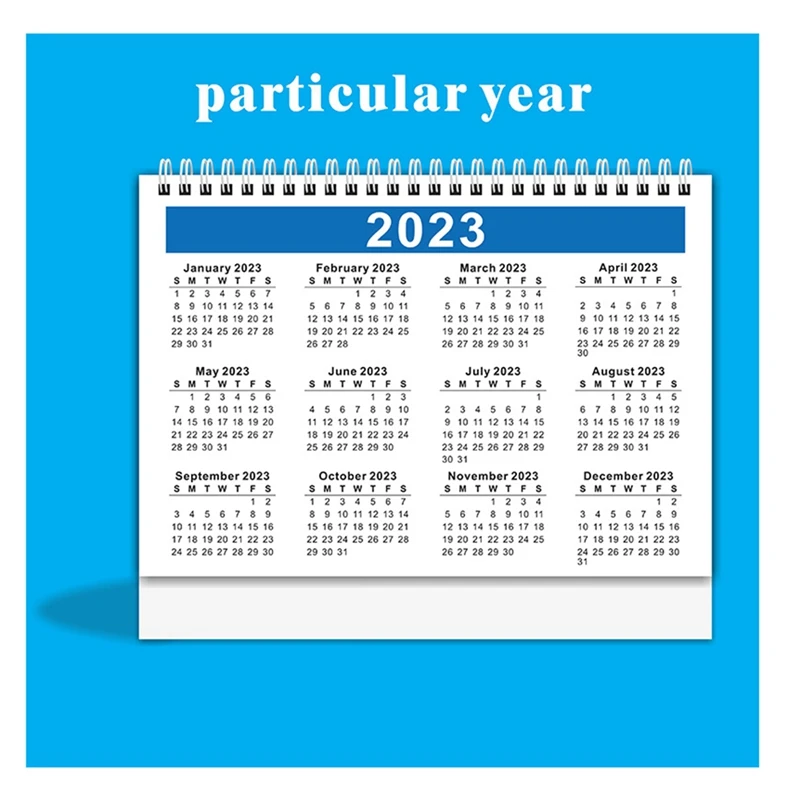 Calendario de escritorio de 2 piezas Calendario con tapa de pie Calendario de escritorio de 12 meses Calendario de pie, con bloques en blanco F