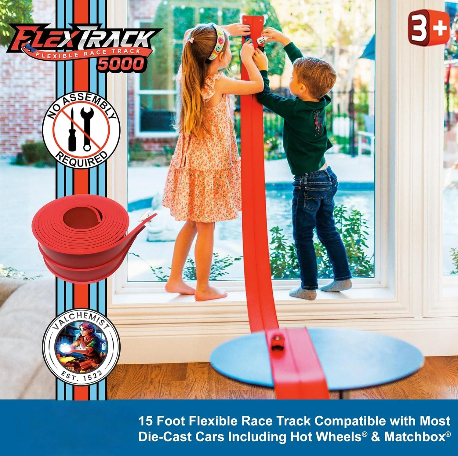 DIY Track Assembled Aluminum Alloy Pull-back Racing Car Gravity Slide Boys and Girls Educational Toys Holiday Christmas Gifts