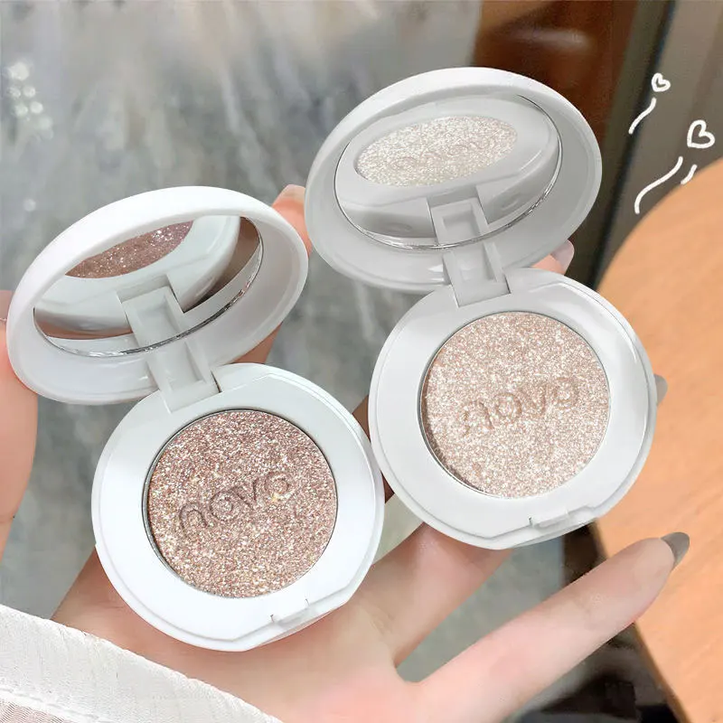 シングルグリッターアイシャドウ、軽量グリッターとマットアイシャドウ、長持ち、汚れ防止、シマーアイライナーとブラッシュルック