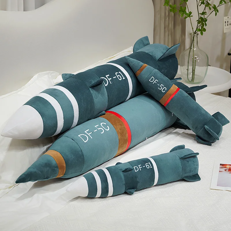 Raketenmodellpuppe 60–120 cm Dongfeng Raketenkissen DF-61 Plüschtier DF-5C Gefüllte Puppe Militärbegeisterte Sammlung Junge Geschenk