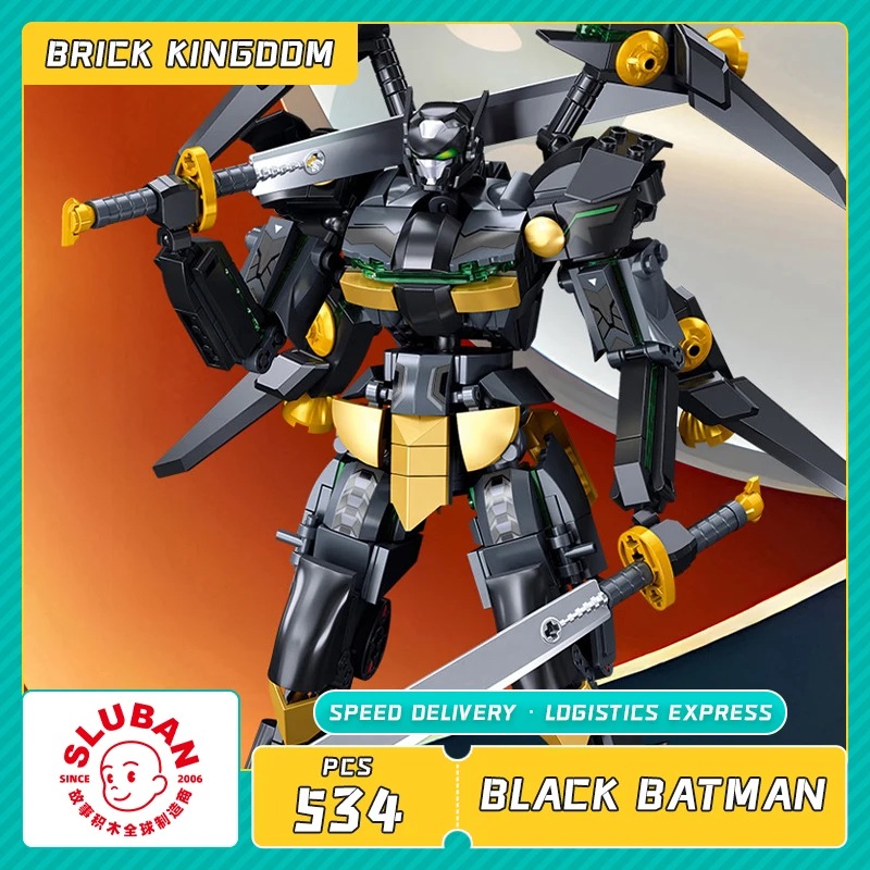 Bloques de construcción de súper Robot de la serie de armadura mecánica Black Bat Hero, figura de película creativa DIY, modelo de ladrillos, juguete para regalos de niños