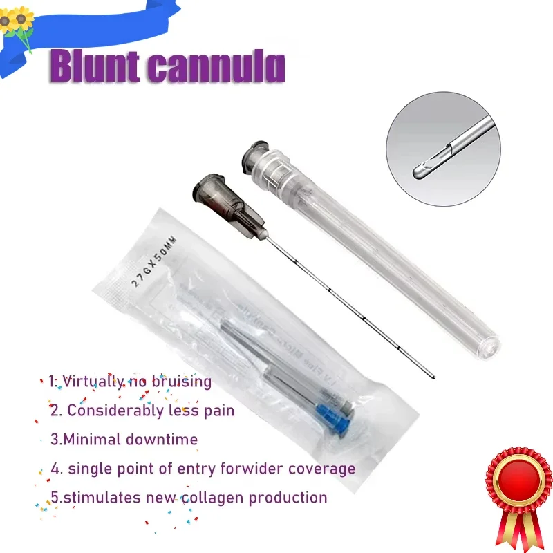 Micro Cannula 18G 22G 25G 27G 38mm 50mm 70mm Blunt Cannula Needle For Hyaluronic Acid Fillers Beauty Products Syringe nee tatto