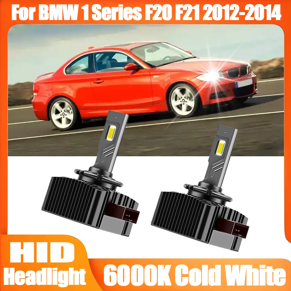 

2PCS 120W Front Lamps 6000K White 30000LM High Power HID Xenon Headlamp Bulbs Canbus error For BMW 1 Series F20 F21 2012-2014