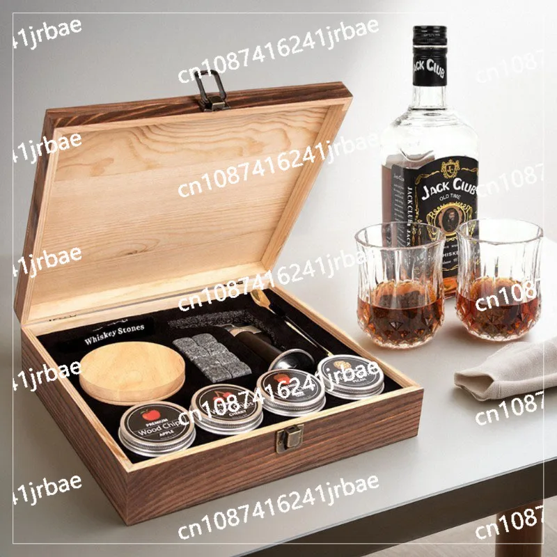 Beech wooden box cocktail smoker gift box set