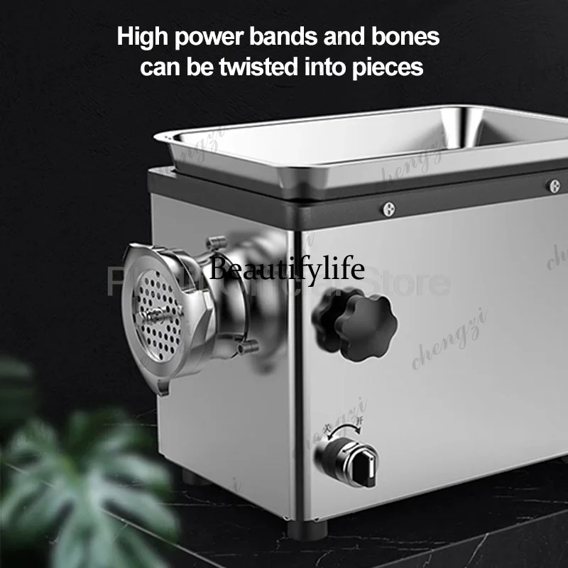 a55  950-1300W Meat Grinder 70dB Food Processor SUS Multifunction Automatic Meat Slicer Machine with Detachable Parts for Restau view 5