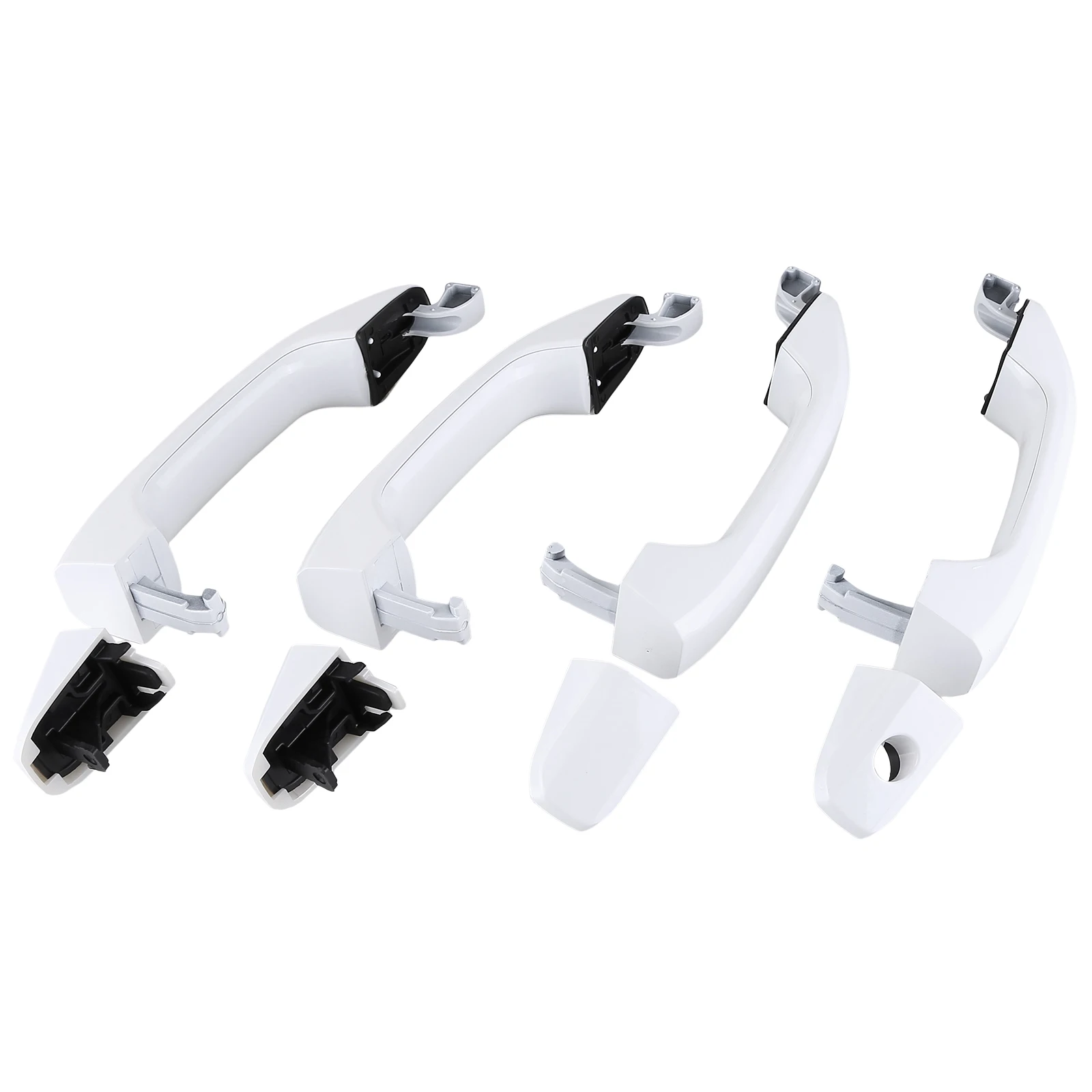 Set of 4 White Door Handles Compatible for 14-18 Chevrolet Silverado GMC Sierra 22929464 22923605 13583894 13534897