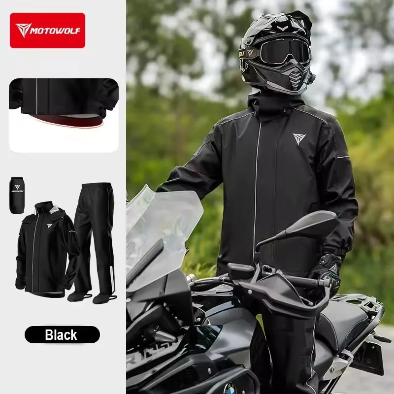 Men Waterproof Motorcycle Raincoat Rain Suits Women Rider Gear 겨울비옷 Chubasquero Impermeable Moto Motowolf