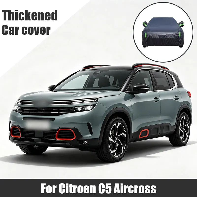 

For Citroen C5 Aircross Full Car Cover with Side Zipper - 3D Curved Tailored for SUV, Waterproof Dustproof & UV Heat Reflective