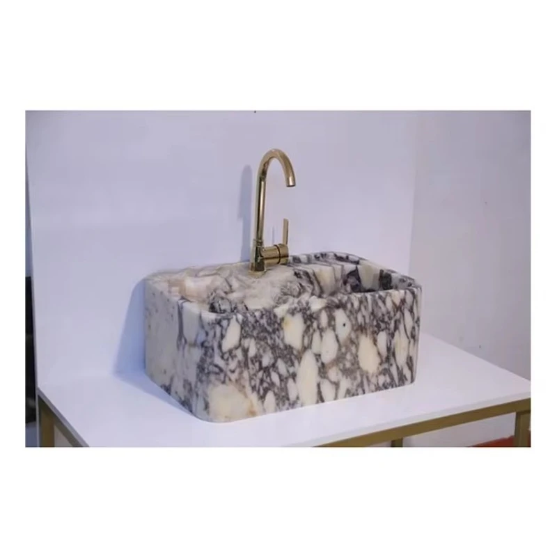 

Modern Caracatta viola pedestal sink marble wash basin luxury bathroom wash basin