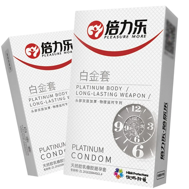 10Pcs Delayed Ejaculation Condoms Platinum Penis Glans Thicken Time Delay Condom for Men Long Last Penis Sleeve for Men Adult