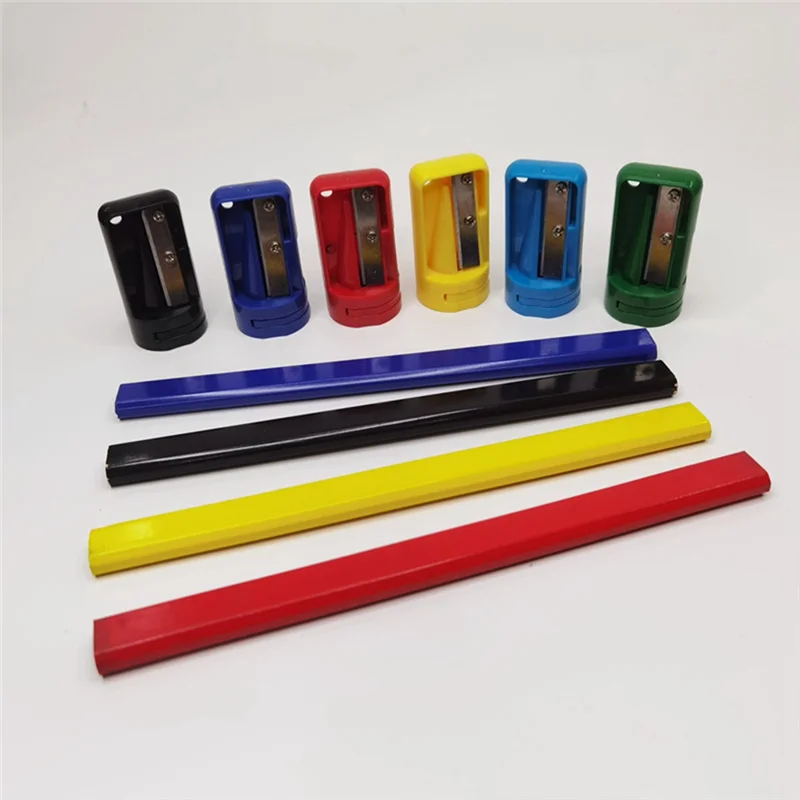 15Pcs Octagonal Carpenter Pencil Sharpener Square Oval Carpenter Pen Manual Sharpener-AB52