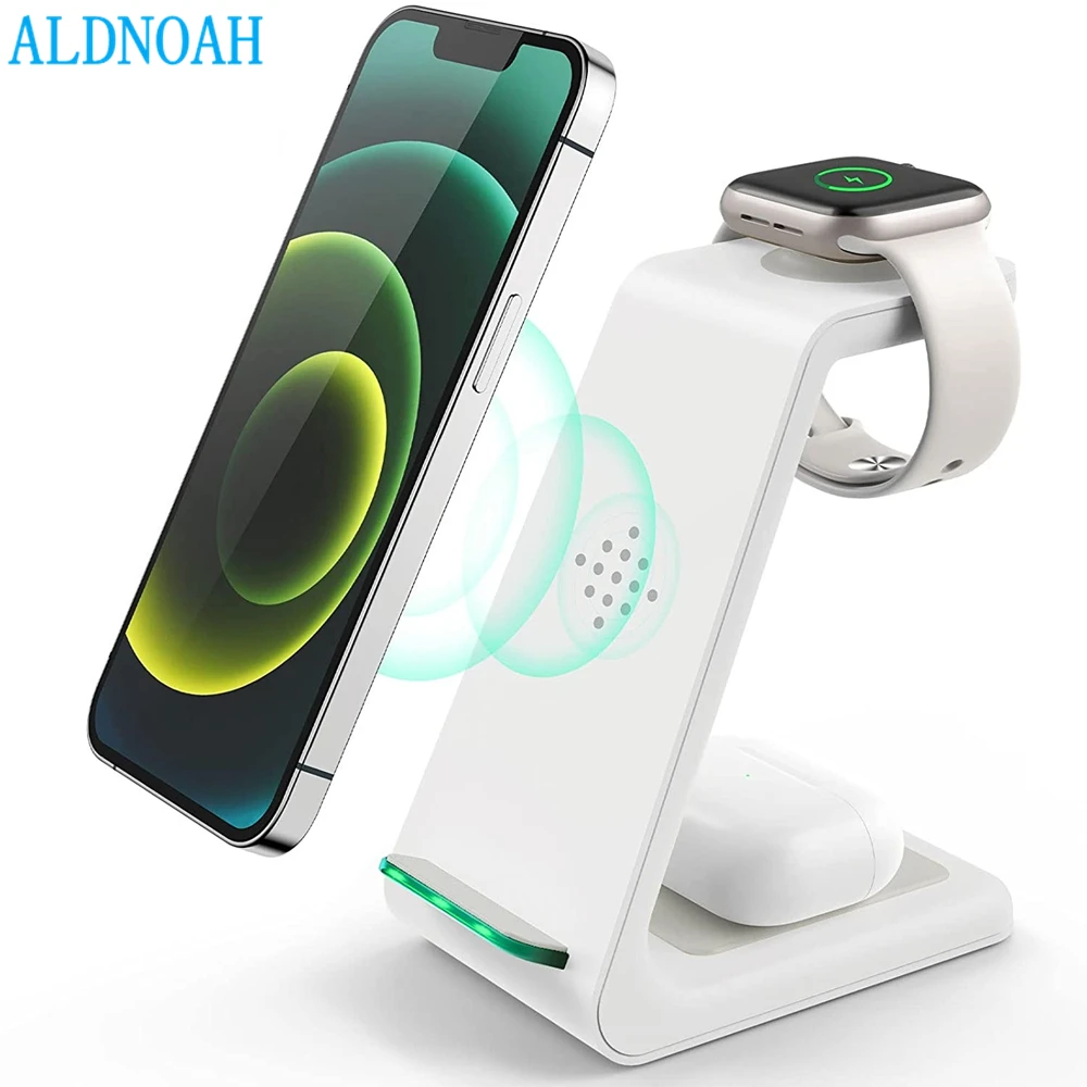 Беспроводное зарядное устройство 3 в 1, подставка для iPhone 13 12 11 Pro Max Mini iWatch 7 AirPods Qi, док-станция для быстрой зарядки, беспроводные зарядные устройства