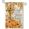 Fall Decorations Garden Flag 12x18 Inch for Outside Double Sided Weather & Fade Resistant Pumpkin Sunflower Yard Flags O jjp