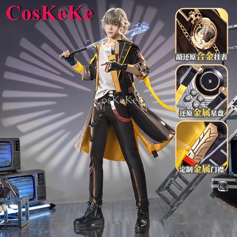 

CosKeKe Trailblazer Caelus Cosplay Game Honkai: Star Rail Costume Fashion Handsome Combat Uniform Halloween Role Play Clothing