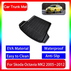 Car Trunk Mat For Skoda Octavia Tour Laura Fantasia MK2 1Z 2005 2006 2007 2008 2009 2010 2011 2012 Anti-slip Protective Pad Mat