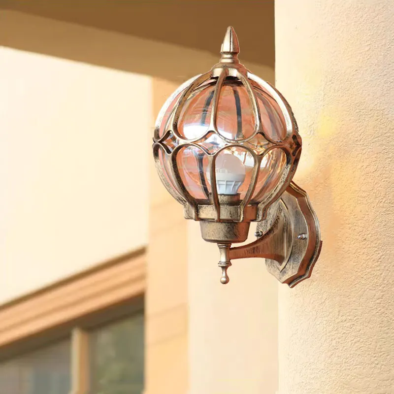 Retro European Outdoor Wall Lamp Villa Garden Porch Wall Waterproof Lighting Courtyard Corridor Aisel Balcony E27 Luminair