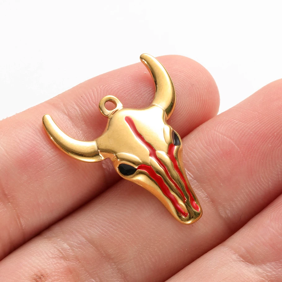5 Stück goldfarbene kleine Anhänger mit Tiermotiven, Schmetterling, Giraffe, Vogel, Edelstahl, Meereslebewesen-Anhänger für die Schmuckherstellung, Halsketten-Charms – Detail 21