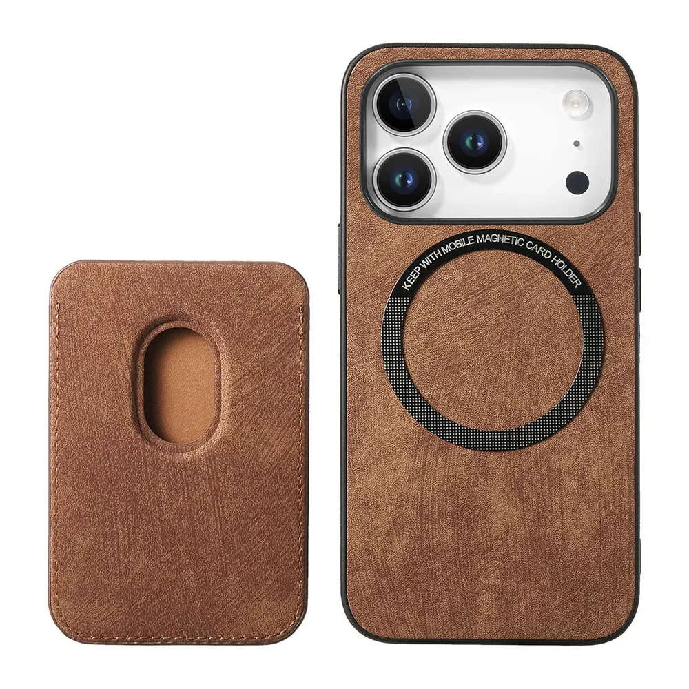 Abnehmbare magnetische Karten-Brieftaschen-Handyhülle für Apple IPhone 17 Air 16 16e 15 14 Plus 13 12 Mini 11 Pro Max X XR XS Max SE Cover