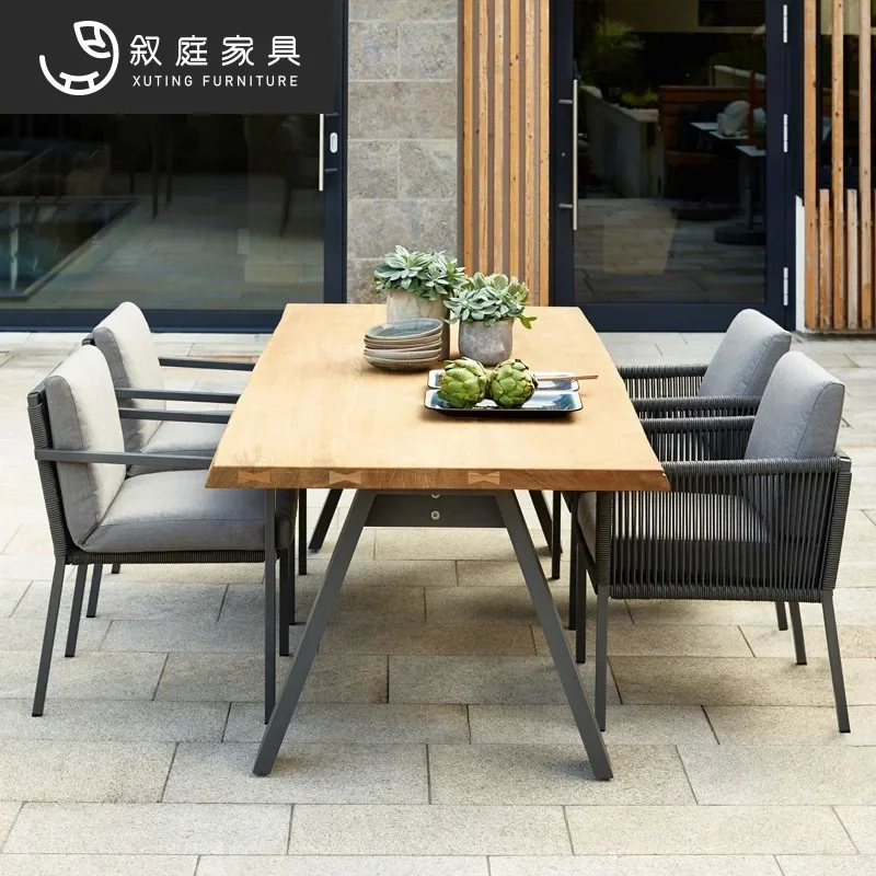 Outdoor rattan chair hotel courtyard villa furniture leisure coffee table sofa combination scenic spot public furniture