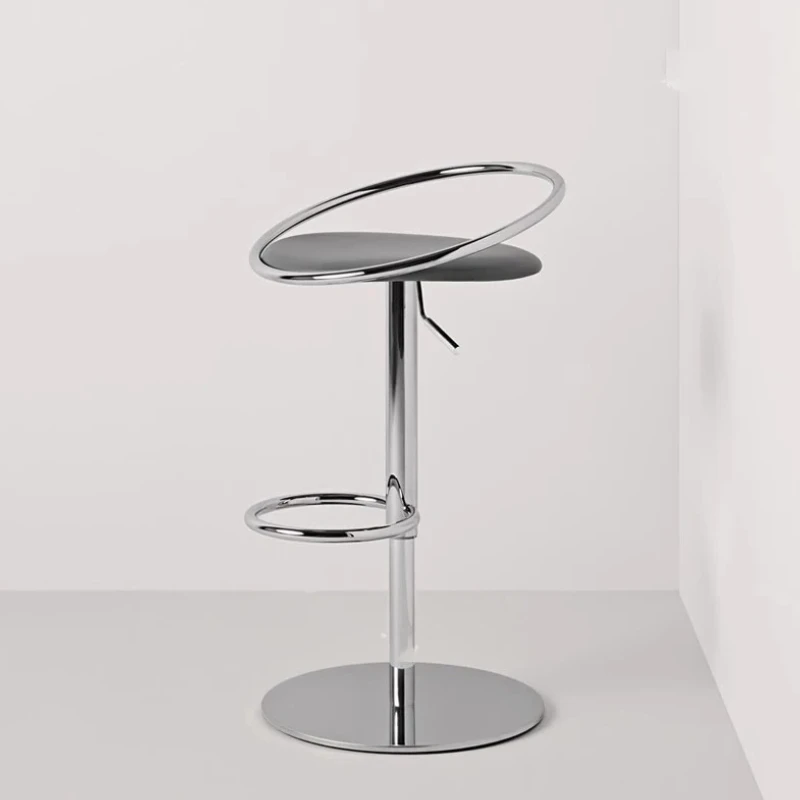

Black Adjustable Bar Stools Modern Metal Pu Stainless Steel Nordic Bar Stool Rotative Luxury Silla De Barra Modern Furniture