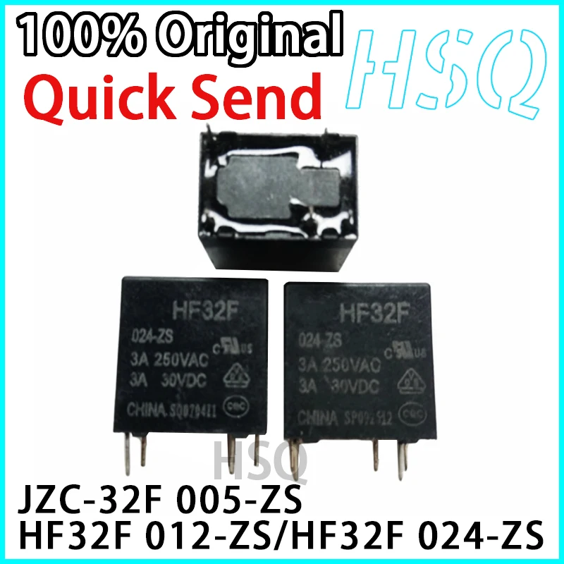 2 шт. абсолютно новое оригинальное реле JZC-32F HF32F 005 012 024-ZS 5-контактное 3A