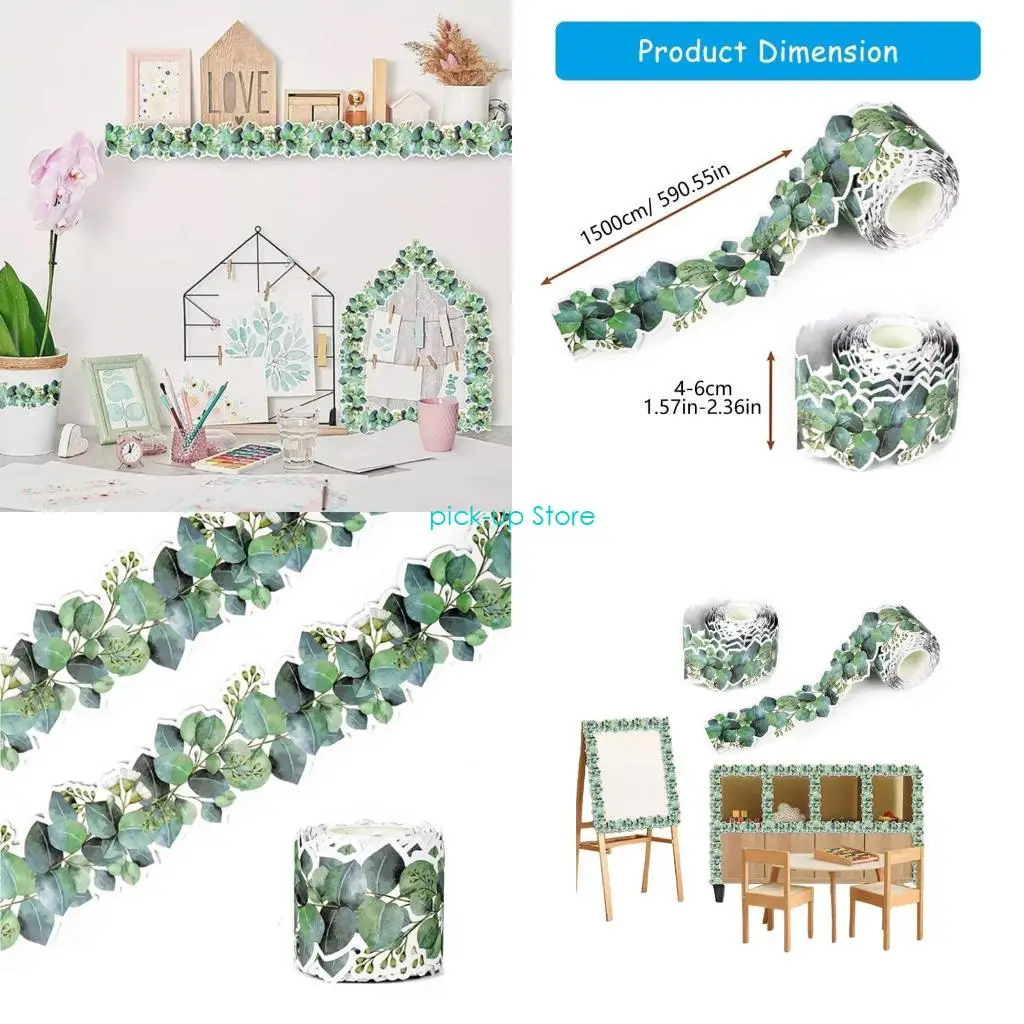 

Q5WA Borders Trim Wall Decals Sticker for School Bulletin Chalkboard Decoration