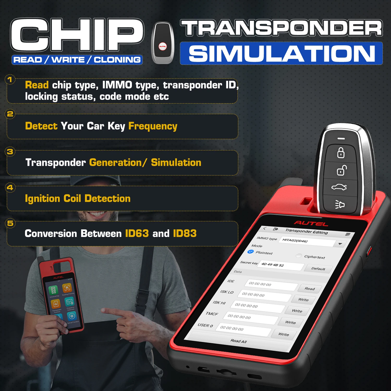 Autel KM100 KM100X KM100E مفتاح مبرمج V200 مولد مفتاح عالمي تحديث مجاني مدى الحياة مبرمج فوب ذكي عالمي