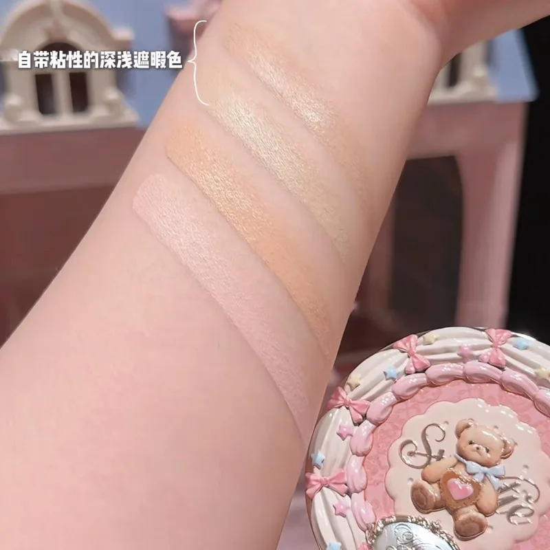 Flower Knows Makeup Set Swan Ballet Concealer Palette Embossed Blusher Shine Lipstick Kit With Bag THE SWEETIE BEAR Bunny Garden
