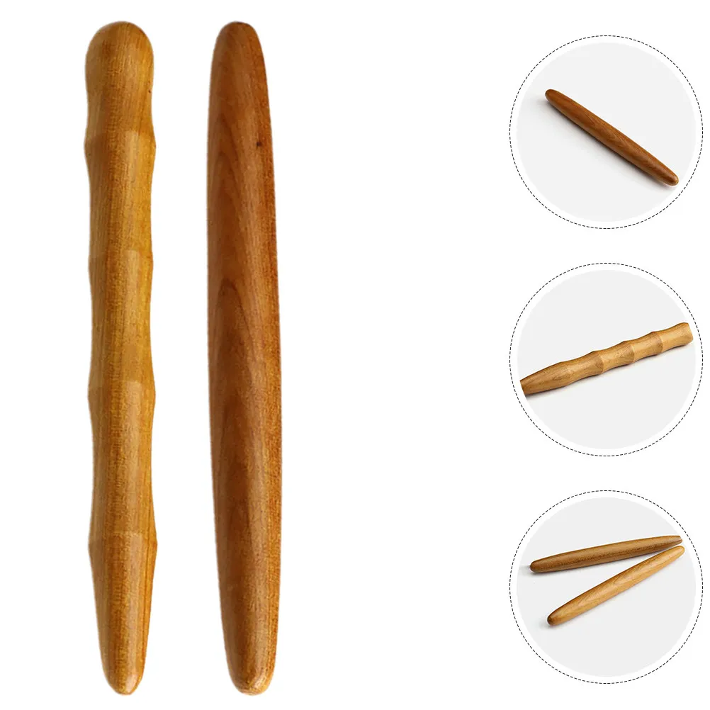 

Набор из 4 деревянных массажных палочек ручной работы для точечного массажа, гладкий расслабляющий ролик для глубокого массажа мышц, самомассажер для спины