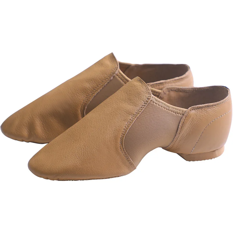 Chaussures de danse Jazz en cuir véritable pour femmes, 1 paire/lot, chaussures de ballet pour adultes