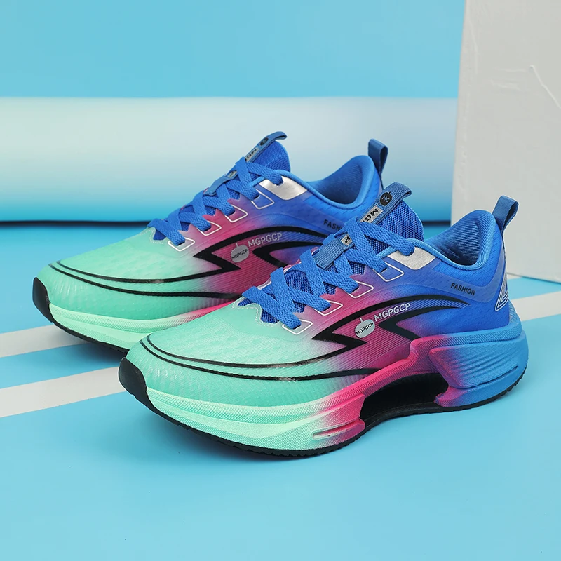 

Men's Casual Sports Shoes, Cushioning and Breathable Road Running Shoes, Lightweight and Soft Elastic Sports Shoes for Men and Women, Lightweight, Wear-Resistant, Fashionable Lace-Up Casual Shoes, Everyday Versatile Style