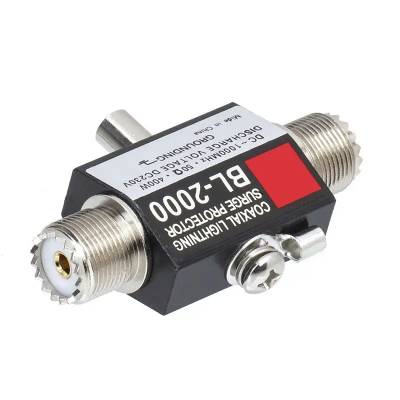 2X BL-2000 Coaxial Lightning-Surge Protector PL259 Female To PL259 Female Coaxial Lightning-Arrestor DC-1000Mhz-AT36