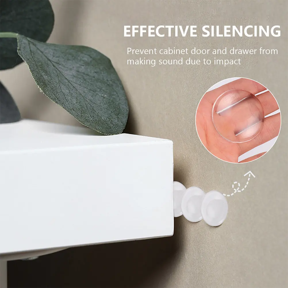 4Pcs Clear Gel Door Handle Bumpers Wall Protectors Self Adhesive Traceless Door Stopper Wall Guards Sound Absorbent Reusable
