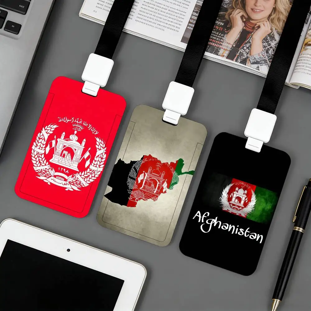 Nation Afghan Afghanistan Flag Card Holder Corporate Business Work Badge Holders Uisex Credit Bus Daily Commute ID Case - view 4