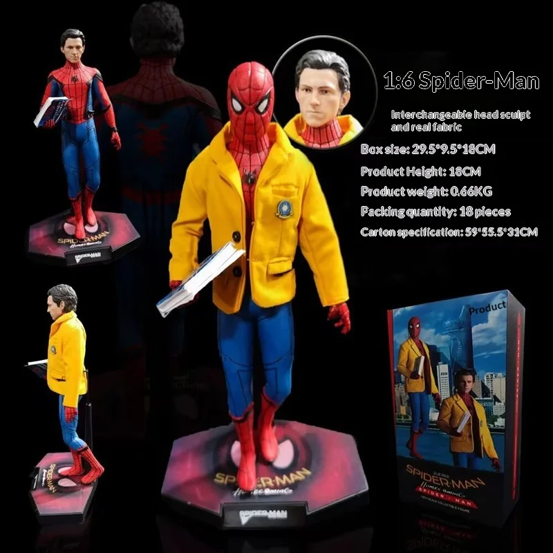 new-spider-man-action-figure-12-inch-tom-holland-suit-version-collectible-model-desktop-decor-boxed-toy-for-kids-and-fans