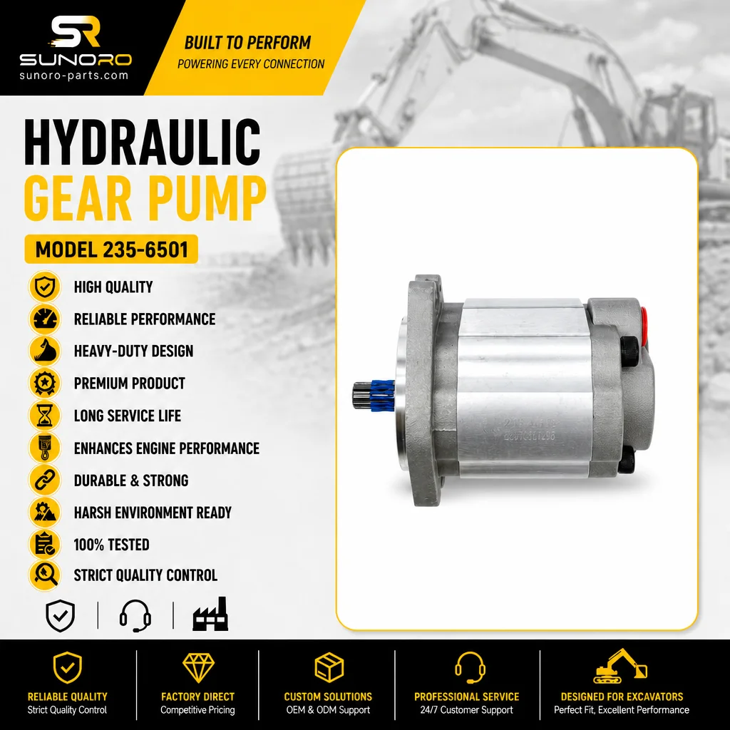 High Quality Hydraulic Gear Pump 235-6501 2356501 for Excavator 824H 825H 826H 980G 980H Wheel Loader Main Pump