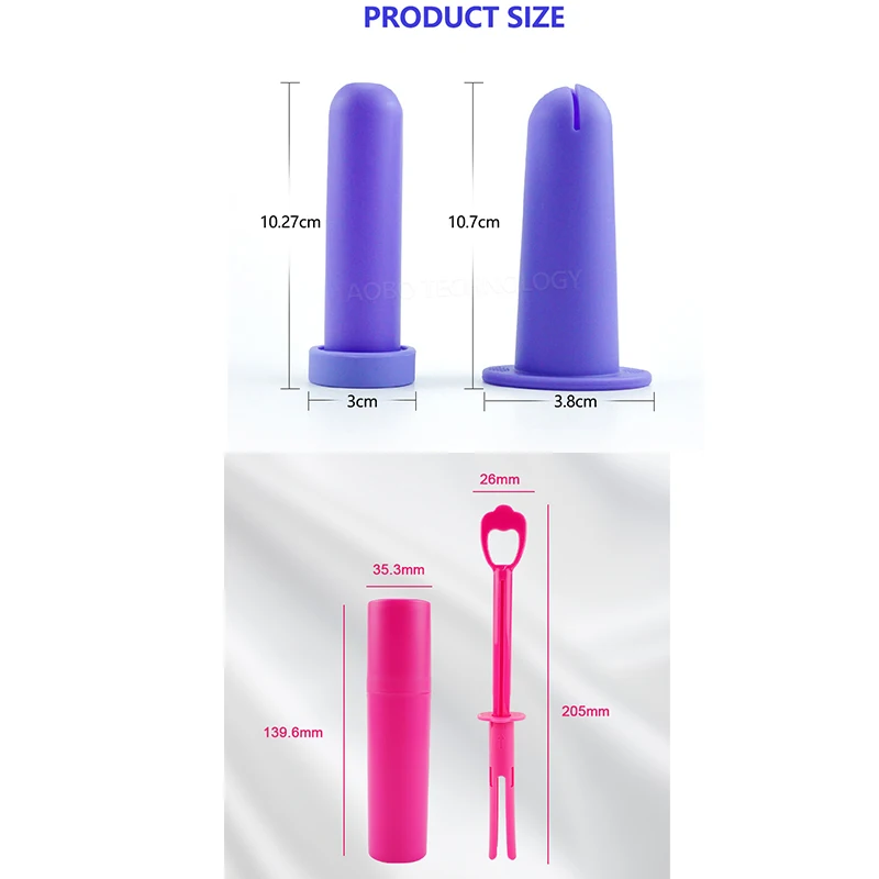 Menstrual Cups Applicator Tool Easy Insertion Reusable Period Cup Tampon Applicator Menstrual Disc Booster