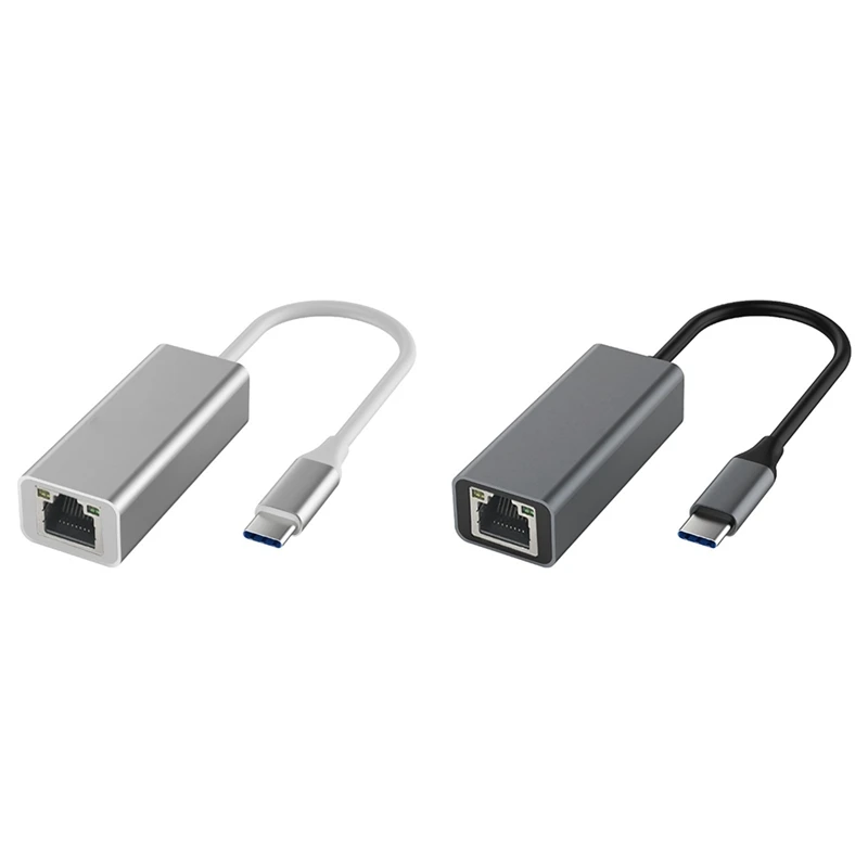 Adaptador tipo C para Ethernet Conversor de interface tipo C para RJ45 para todos os tipos de laptops