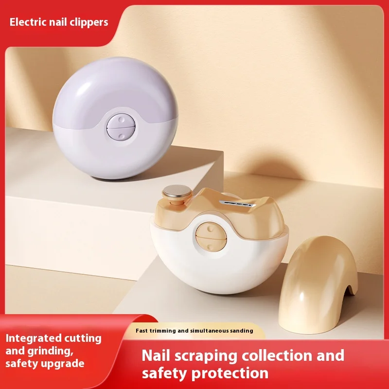 

Portable 2 In 1 Electric Nail Clipper Usb Rechargeable Nail Grinder And Polisher Professional Manicure Tool