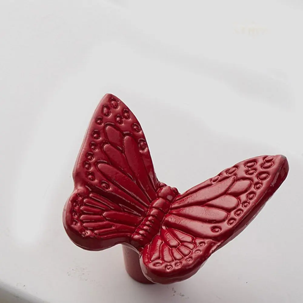 Manopola per armadio antica retrò a foro singolo Maniglie per porte in lega di zinco con farfalla Manopole per cassetti con api animali